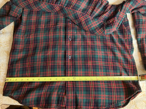 C.C. Filson Plaid 100% Cotton Long Sleeve Shirt Mens Large Button Up Pockets - Picture 21 of 22