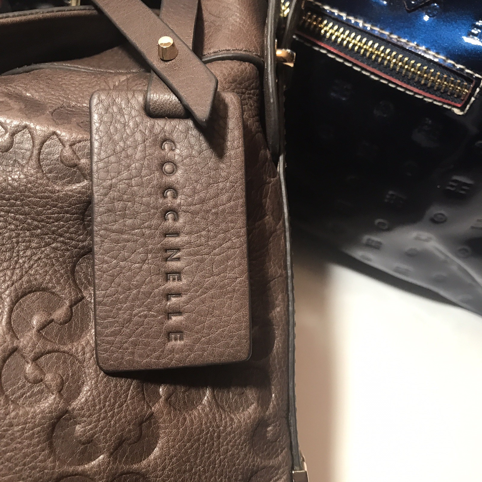 Lot Of 3 Name Brand Purses Handbags Coach Arcadia Coccinelle Varied Colors SEE thumbnail 2