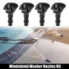 Windshield Wiper Washer Nozzle Spray Jet Fit for Nissan Frontier Black 4 Pcs