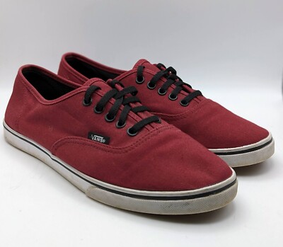 VANS Burgundy Wine Canvas Lace Up Low Top Skate Shoes Men’s Women's 