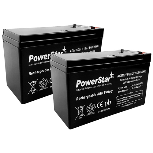 2PK 12V 7.5AH Replacement Battery for RAZOR Scooter ES300 E200 E300 Bella Betty Daisy Vapor Models