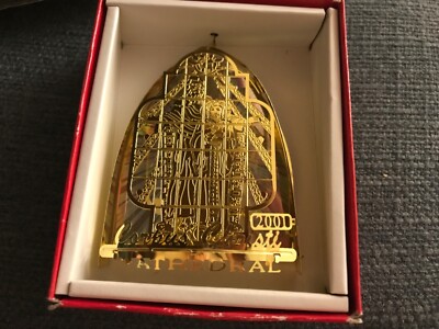 New in box 2001 Corpus Christi Cathedral Brass Christmas Ornament Texas