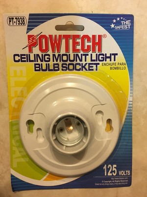 Medium Base Ceiling Mount Light Bulb Without Pull Chain 125v