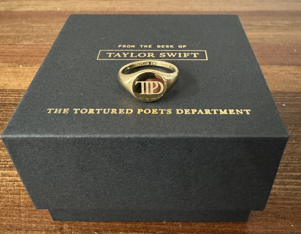 Taylor Swift TTPD Tortured Poets Department Gold Ring Size 5 