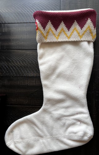 Hunter Women’s Original Zig/Zag Stripe Vital Burgundy Tall Boot Sock- Size Large - Picture 3 of 7