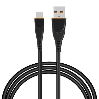 3ft Type-C USB 3.1 Cable Charging Power Data Wire Noodle Black for 1+ OnePlus 8