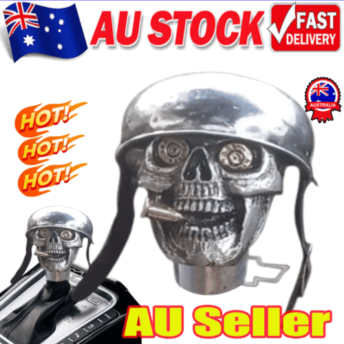 Skull Soldier Grip Handcrafted Gear Knob Devil Skull Car Stick Shifter Handle AU - Picture 2 of 15