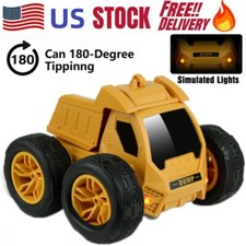 NEW RC Dump Truck for Kids Remote Control Dump Truck w/ 360  Tumbing  Lights US