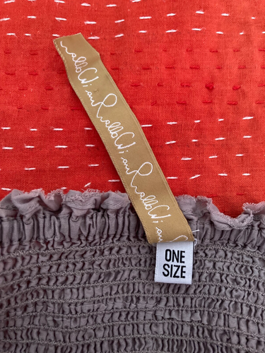 Ewa I Walla Gold Label 100% Cotton 2 Layered Grey Skirt With Broderie Anglais OS - Picture 13 of 15