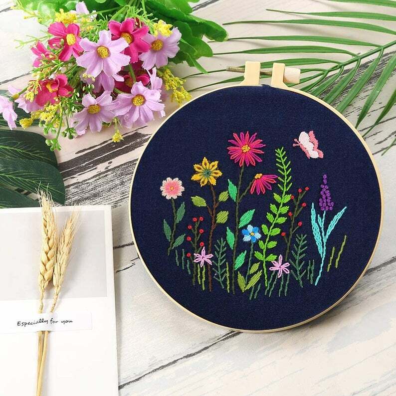 Starter Kit W/ Floral Pattern And Instructions