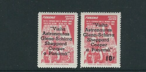 PANAMA 1963 GLENN SCHIRRA SHEPPARD SPACE theme overprints (Sc C290a-290b) VF MNH - Picture 1 of 1