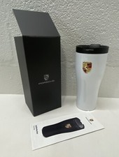 PORSCHE THERMO TRAVEL CUP, WHITE, 450ML / 15 OZ. # WAP0504030NRTH. NEW.