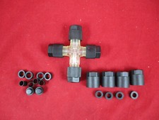 Oilpress Keller Kreuzstück 8 + 10 mm Entnahmearmatur Doppel T-Stück Roth Dehoust