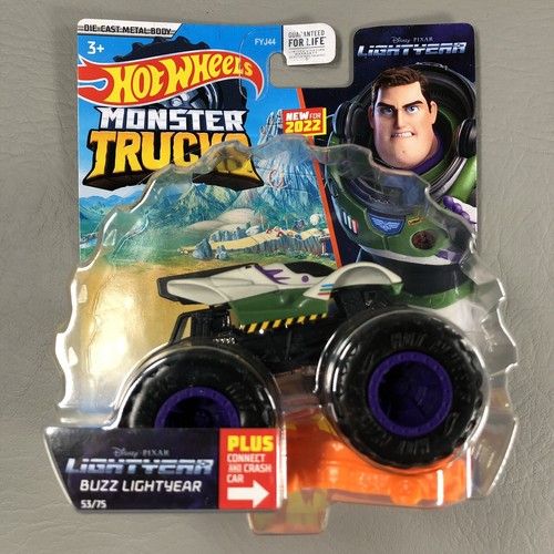 2022 Hot Wheels Monster Trucks Disney Pixar BUZZ LIGHTYEAR 53/75 1:64 Scale NEW - Picture 9 of 10