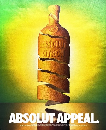 1993 ABSOLUT VODKA Original Vintage Print Ad Sweden Citron Appeal 9" x 11"