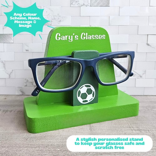 Personalised Glasses Holder Stand, Eyewear Spectacles Football Decor Christmas - Picture 9 of 24