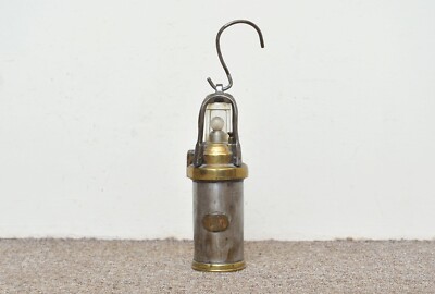 Vintage Messing/Stahl Bergmann Lampe alte europäische Lampe cooles Stück - KOSTENLOSE LIEFERUNG