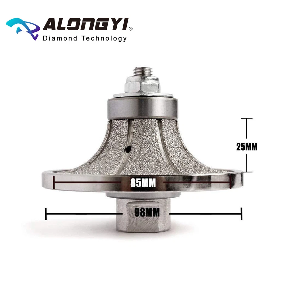 B25 1" Diamond Hand Profile Wheel Router Bit Half Profiler Wheel - Image 3 of 4