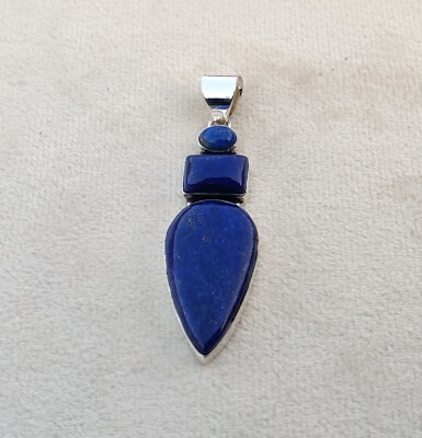 Fabulous Blue Lapis Lazuli Gemstone 925Sterling Silver Handmade