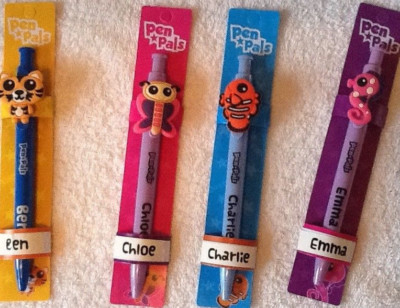PEN PALS PENS WITH ANIMAL TOPS AND 