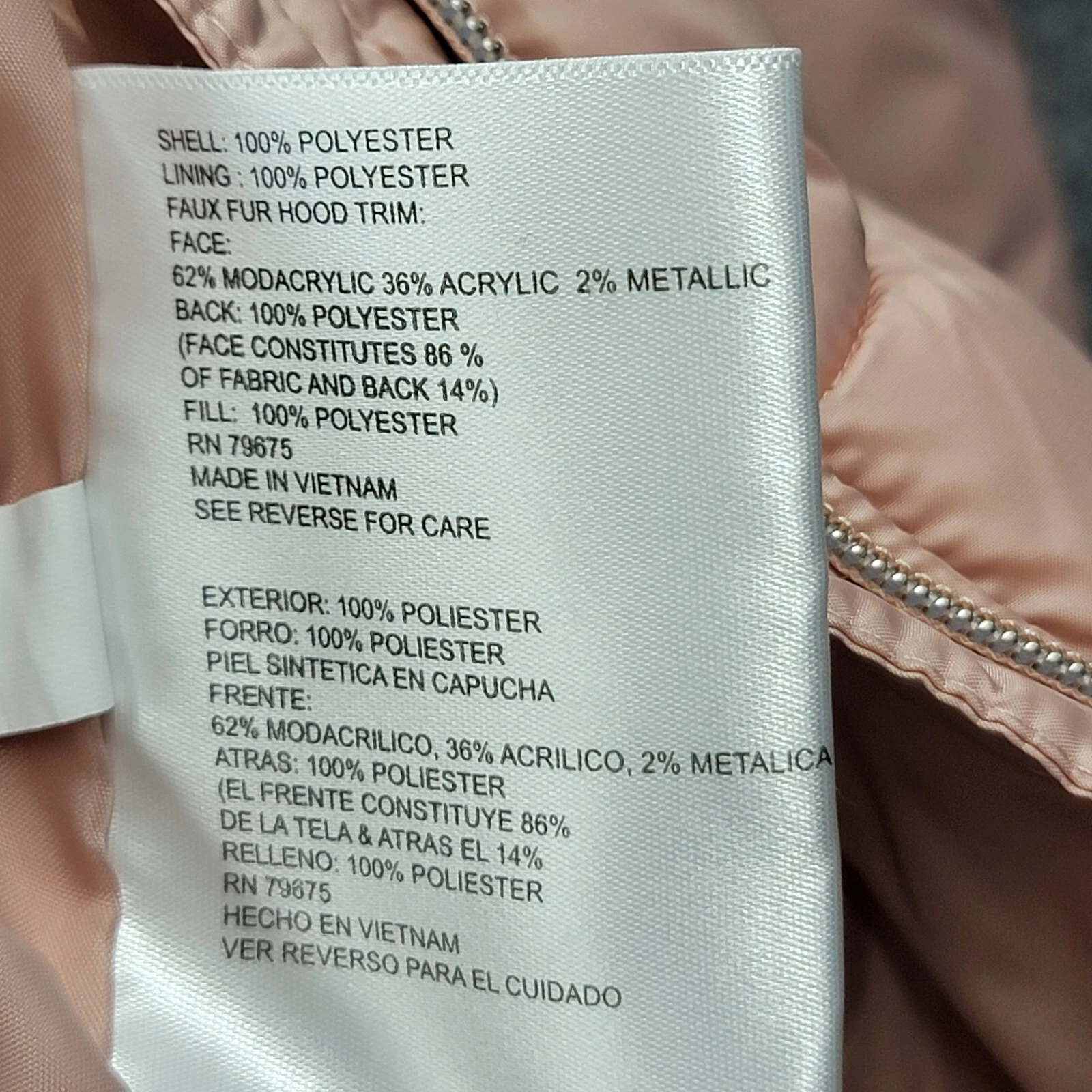 Giacca Michael Kors bambina Peach Puffer taglia 16