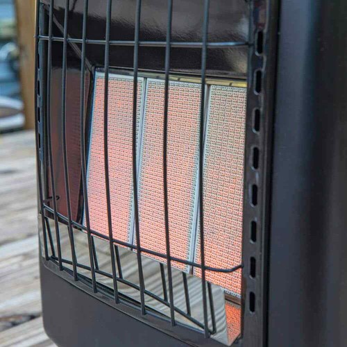 Outdoor Propane Space Heater Portable Cabinet with Hose and Regulator 18,000 BTU - Picture 10 of 12