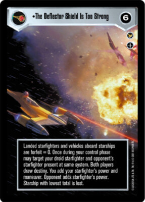1x  The Deflector Shield Is Too Strong - Rare Damaged Theed Palace - Limited - B