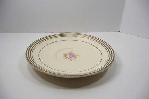 Taylor Smith Saucer Cream Pink Roses Vintage 1930’s-40's Gold Trim Beautiful - Picture 7 of 12