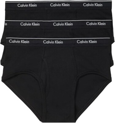 Calvin Kelvin Stretch Briefs Underwear For Men, Size XL - Black (3 Pack)