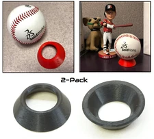 (2-Pack) Baseball/Tennis/Billiard Ball Holder Display Stand Round 1/2" tall