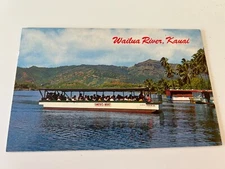 Smith's Boat Wailua River Fern Grotto Kauai Hawaii Postcard
