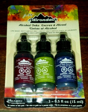 Tim Holtz Alcohol Inks: Dye Based, Multi-Surface Inks-Cranberry/Lettuce/Eggplant