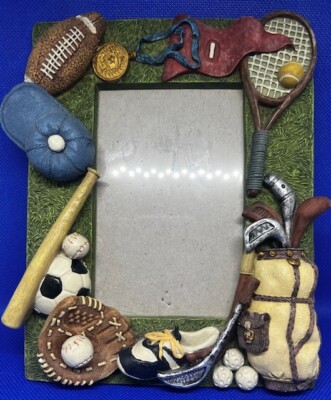 3D Sports Baseball Soccer Tennis Football Golf Photo Picture Frame (for 3.5 x 5)