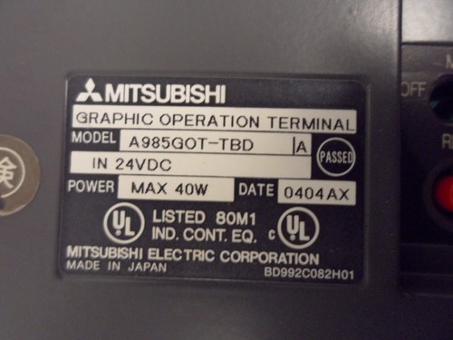 Mitsubishi A985GOT-TBD Graphic Operation Terminal Refurbished, 30 Days Warranty - Picture 2 of 3