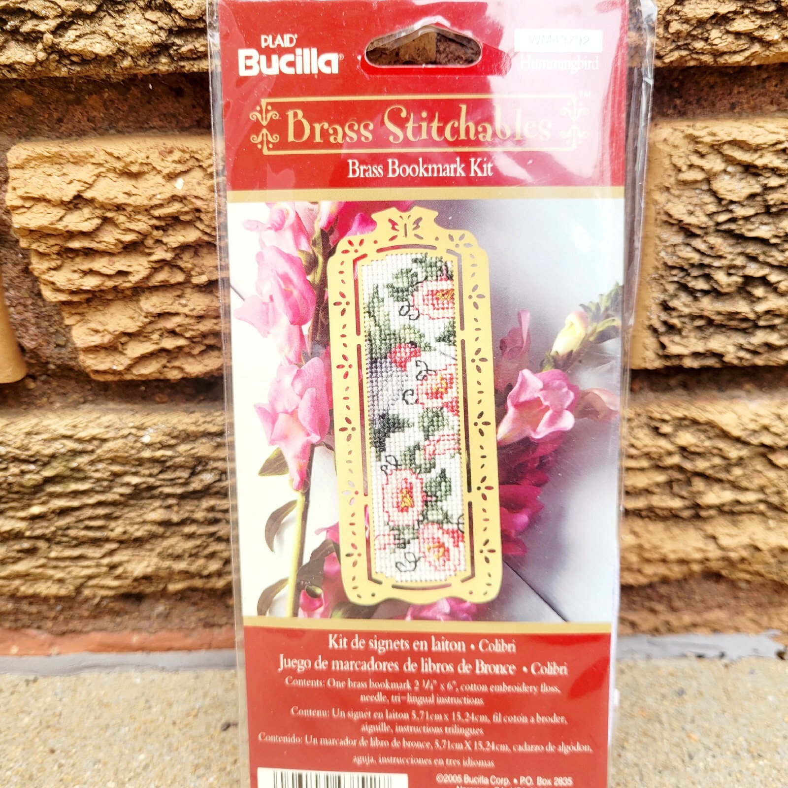 Bucilla Hummingbird Brass Stitchables Brass Bookmark Kit WM 43792 "New