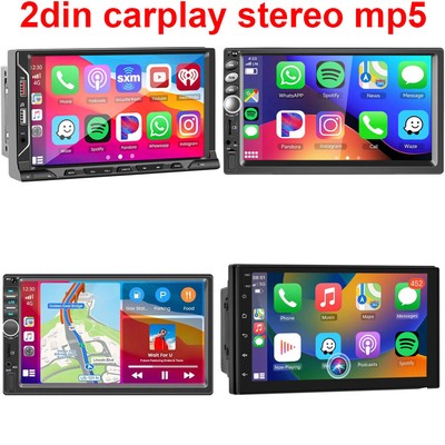 7'' Double 2 Din Car Stereo Apple CarPlay Andriod Auto BT Touch Screen MP5 Radio