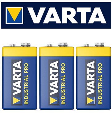 3x Varta 9V Block Batterie f. Rauchmelder 3 Stück 9 Volt + NEU + MHD 2030 +