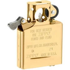 Zippo Pipe Lighter Insert Gold Plated Finish Flashed for Ideal Flame Draw 65845