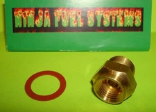 ROCHESTER 4G 4GC CARBURETOR INLET FITTING W/ GASKET 5/8-20M X 1/2-20F 7000262 