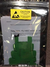 PHOENIX CONTACT RELAY BASE - PLC-BSC-24DC/21 PART# 2966016 W/ RELAY NO. 2961105