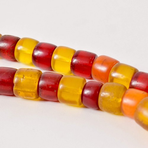 Phenolic Resin Orange Red Trade Beads Morocco 30 inch - Picture 10 of 10