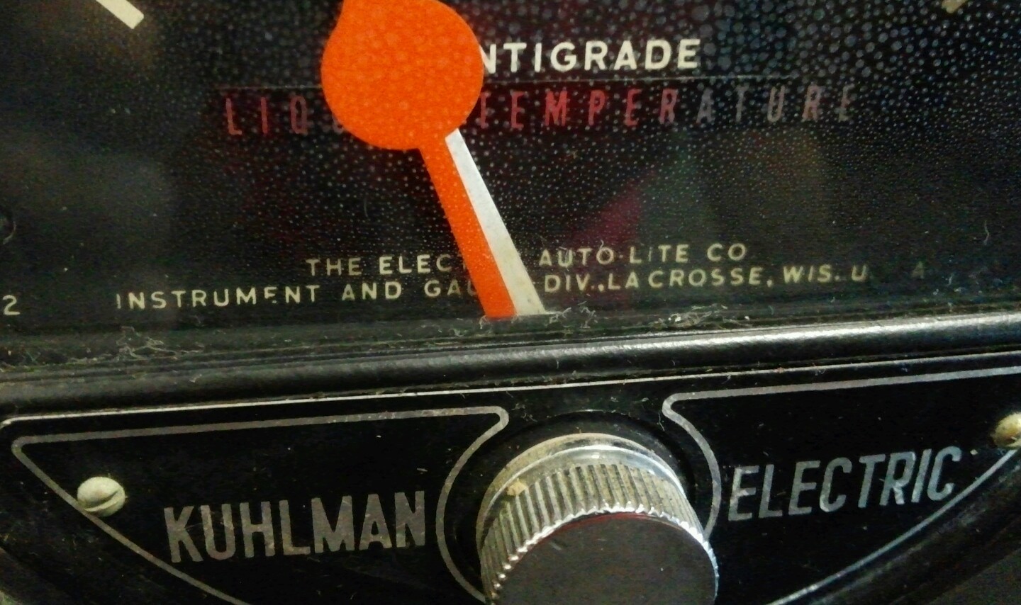 Kuhlman Electric Liquid Temperature Gauge w/ Centigrade Probe Vintage