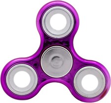 Toyland� Fidget Hand Spinner - (FL43-METALLICPURPLE/SILVERRINGS)