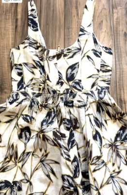 J.CREW Gold Foil Leaf Stretch Waist Front Zip Linen Dress 6 | eBay