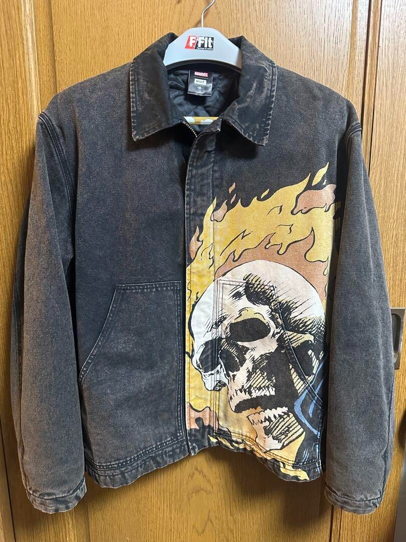 HUF MARVELコラボ デニムジャケット ゴーストライダー L マーベル 