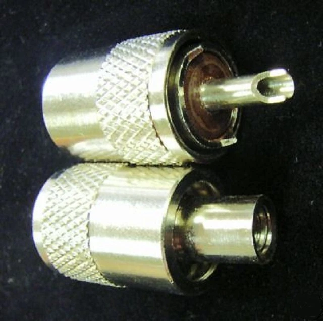 ROCKET RADIO CB Ham Radio Antenna Plug PL259 for RG58 Coax Twin Pack
