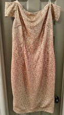 Vince Camuto Women’s Rose Gold Sequin Dress Size 14 New With Tags Valentines!