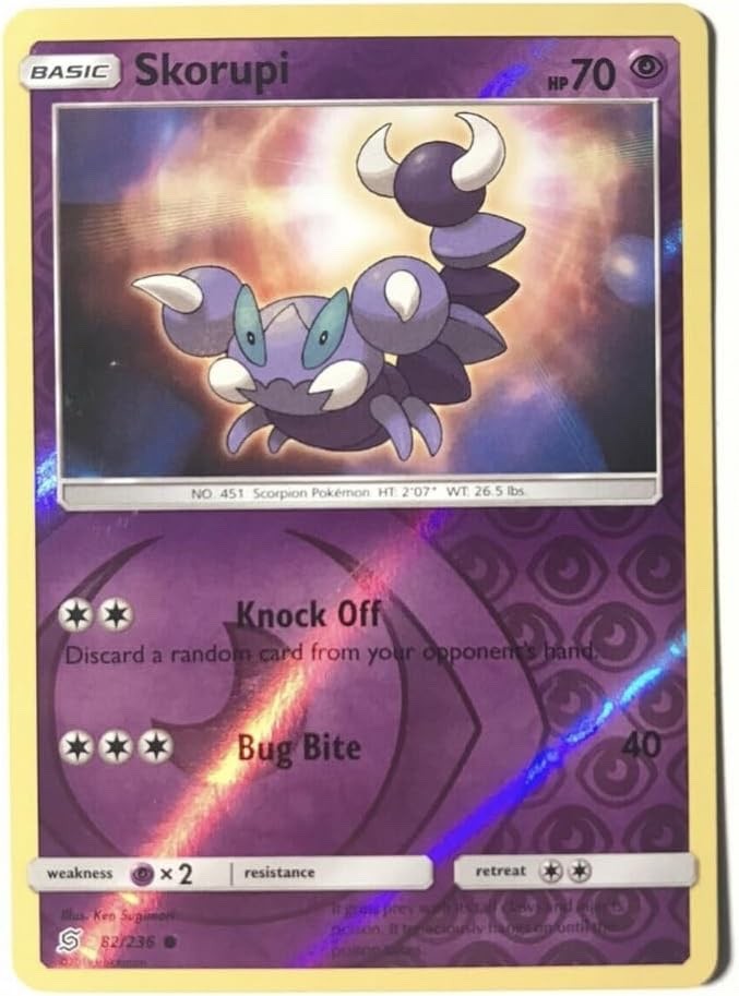 Skorupi - 82/236 - Reverse  Holo  - Pokemon - Unified Minds - NM/M