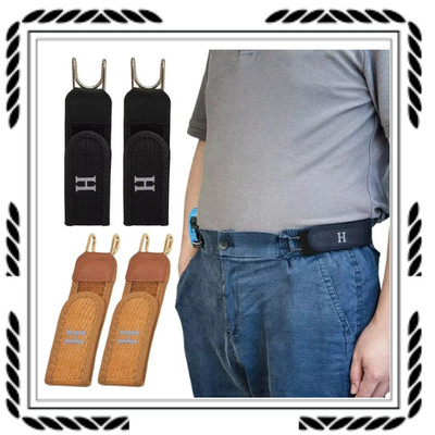 2-Pack Belts Without Buckle for Men and Women, Adjustable Stretch Belt