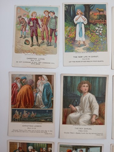 20 tarjetas coleccionables antiguas de finales de 1800 y principios de 1900 con imágenes religiosas estudio bíblico - Imagen 6 de 16